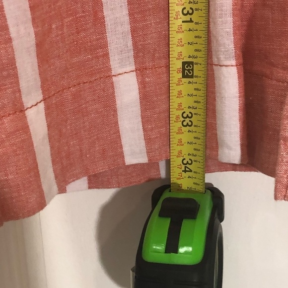 Striped peach linen blend pants size 6 - Picture 6 of 8